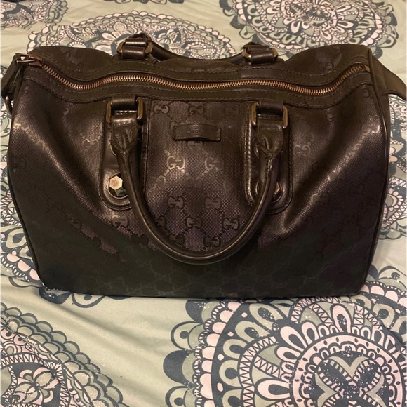 *** AUTHENTIC*** Black Gucci bag gunmetal hardware - Picture 3 of 8